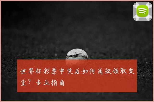 世界杯彩票中奖后如何高效领取奖金?专业指南