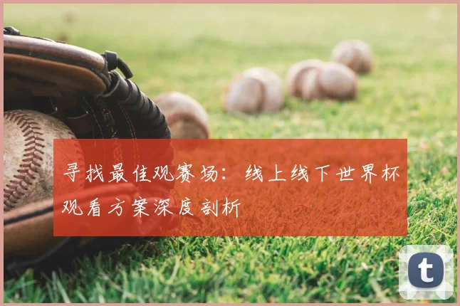 寻找最佳观赛场:线上线下世界杯观看方案深度剖析